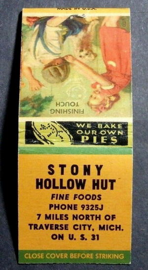 Stony Hollow Hut (The Hut) - Matchbook (newer photo)